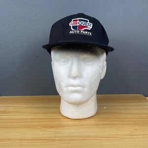 Carquest Auto Parts Hat Mens Black Snapback Cap Embroidered Logo Workwear Casual